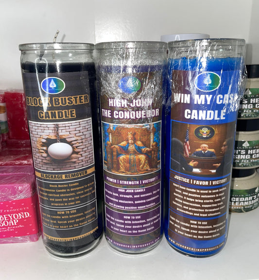 3 Pack Blockage Clearing Court Candle Set