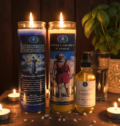 Healing & Resurrection Candle Set & Oil