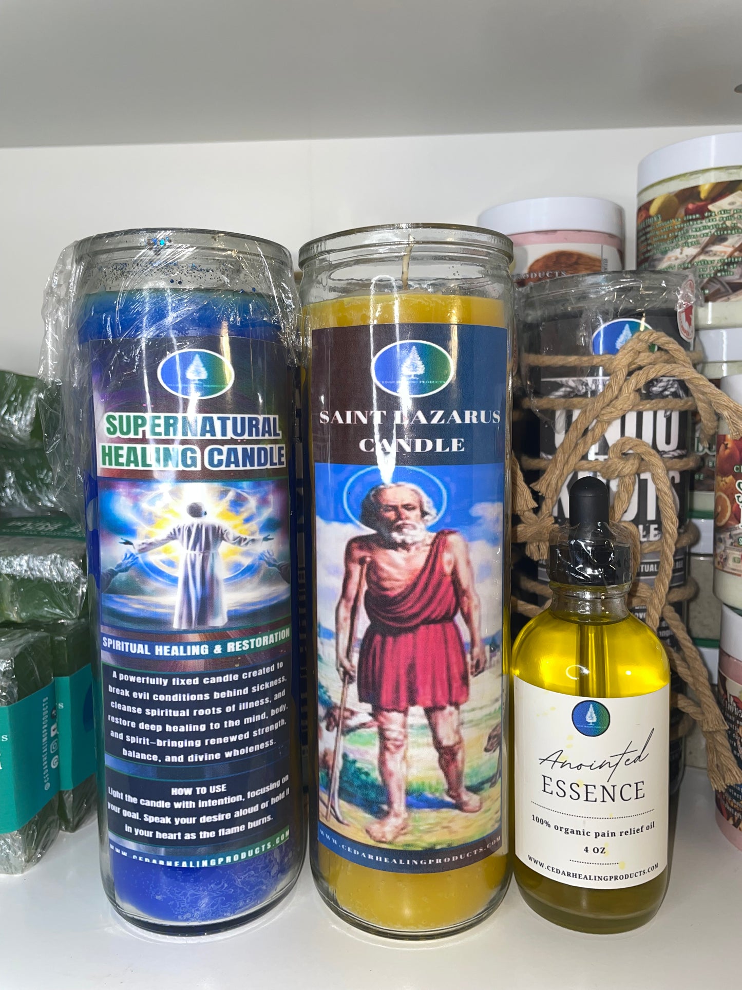 Healing & Resurrection Candle Set & Oil