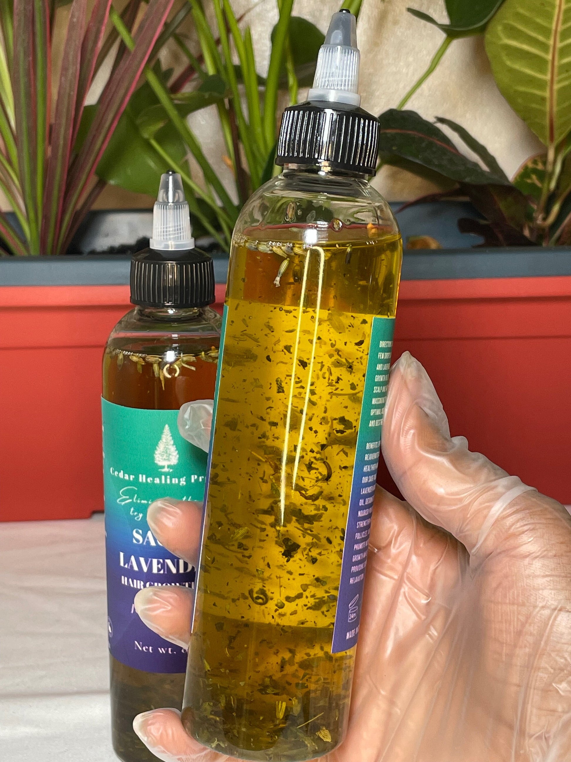 SAGE & LAVENDER Hair Growth Oil | Herbal oil for extreme hair growth | Infused with Neem extract | Made with Herbal extracts and powders |
