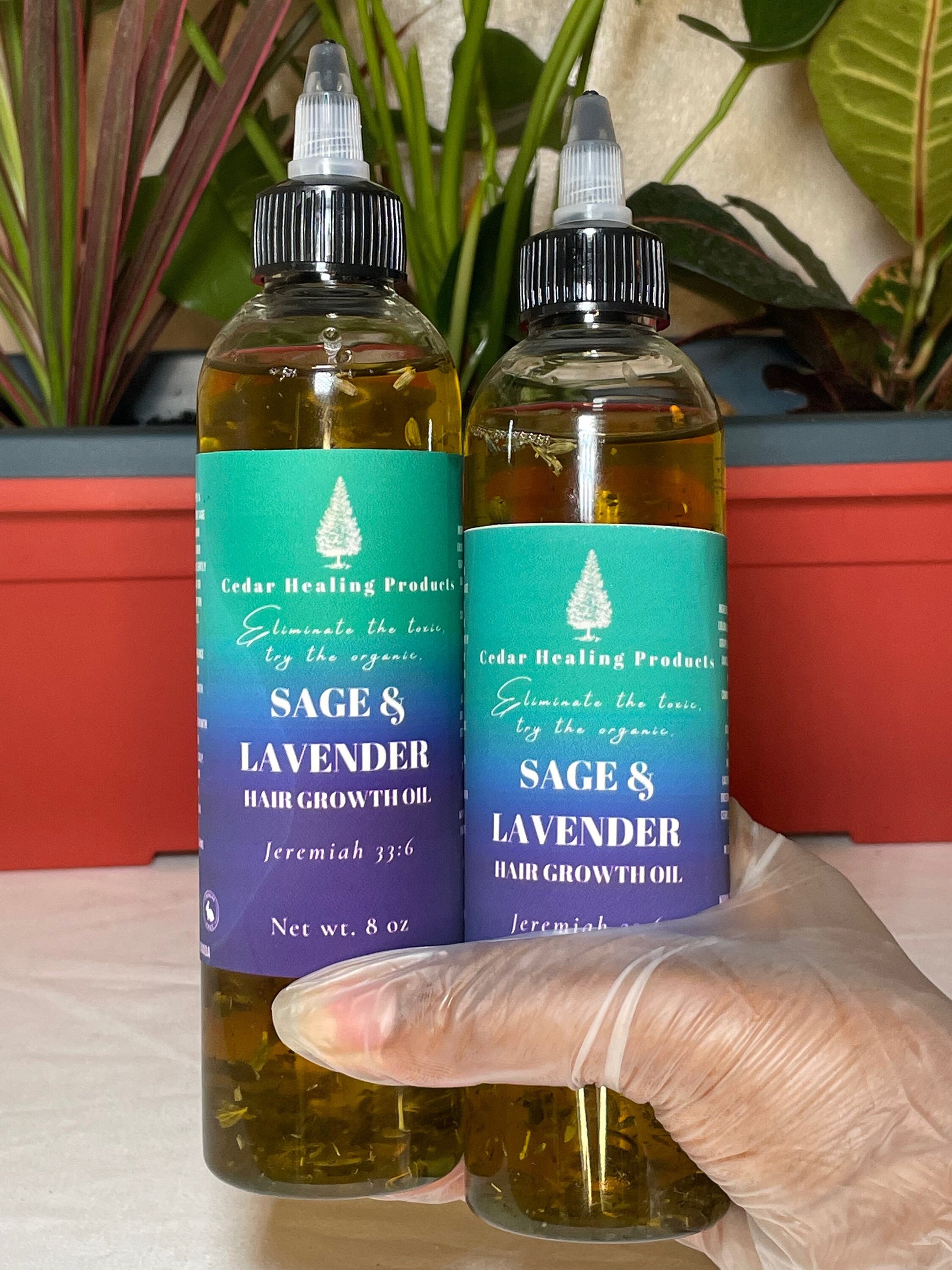 SAGE & LAVENDER Hair Growth Oil | Herbal oil for extreme hair growth | Infused with Neem extract | Made with Herbal extracts and powders |