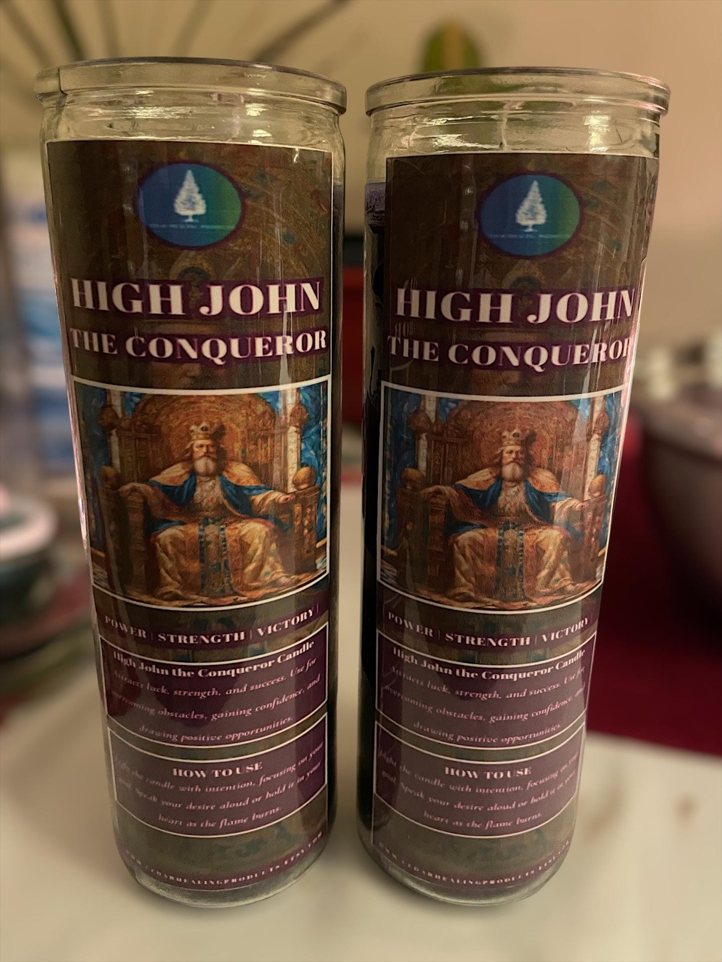High John The Conqueror Candle | 7 day prayer candles | Use for power, strength, luck, success and victory |