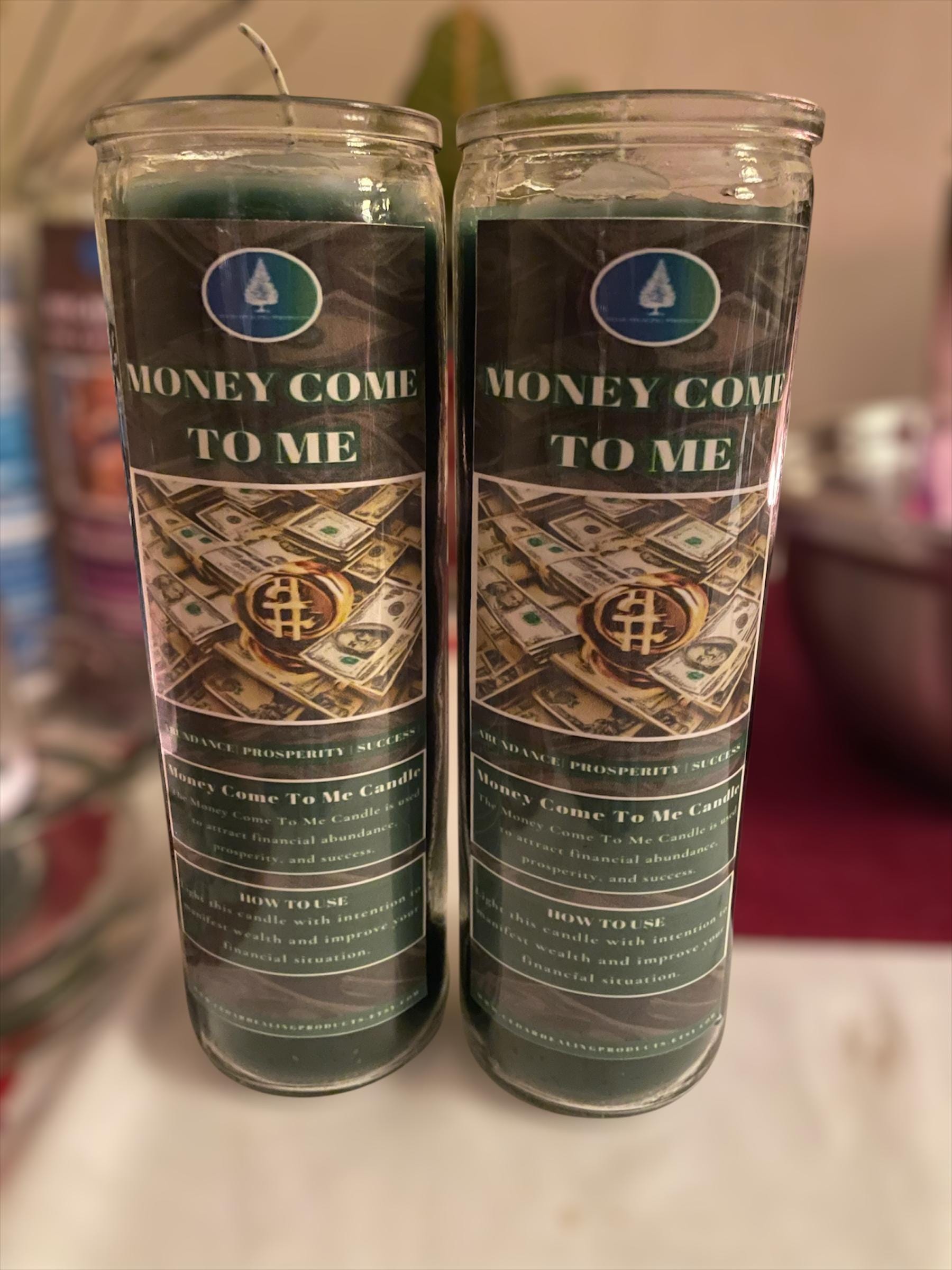 Money Come To Me Candle | 7-day prayer candles | Use for fast luck, money drawing, abundance, increase wealth, success, and opportunities.
