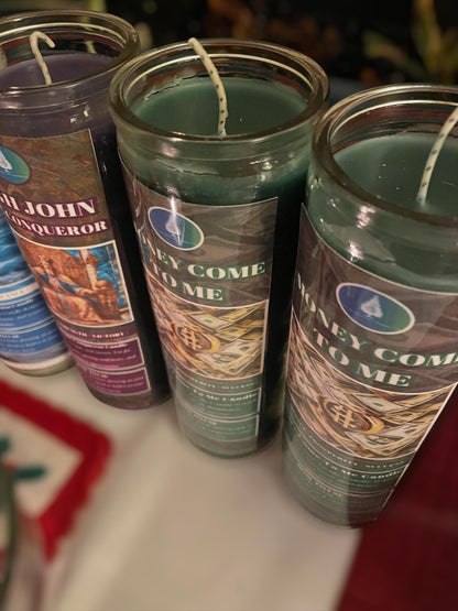 Money Come To Me Candle | 7-day prayer candles | Use for fast luck, money drawing, abundance, increase wealth, success, and opportunities.