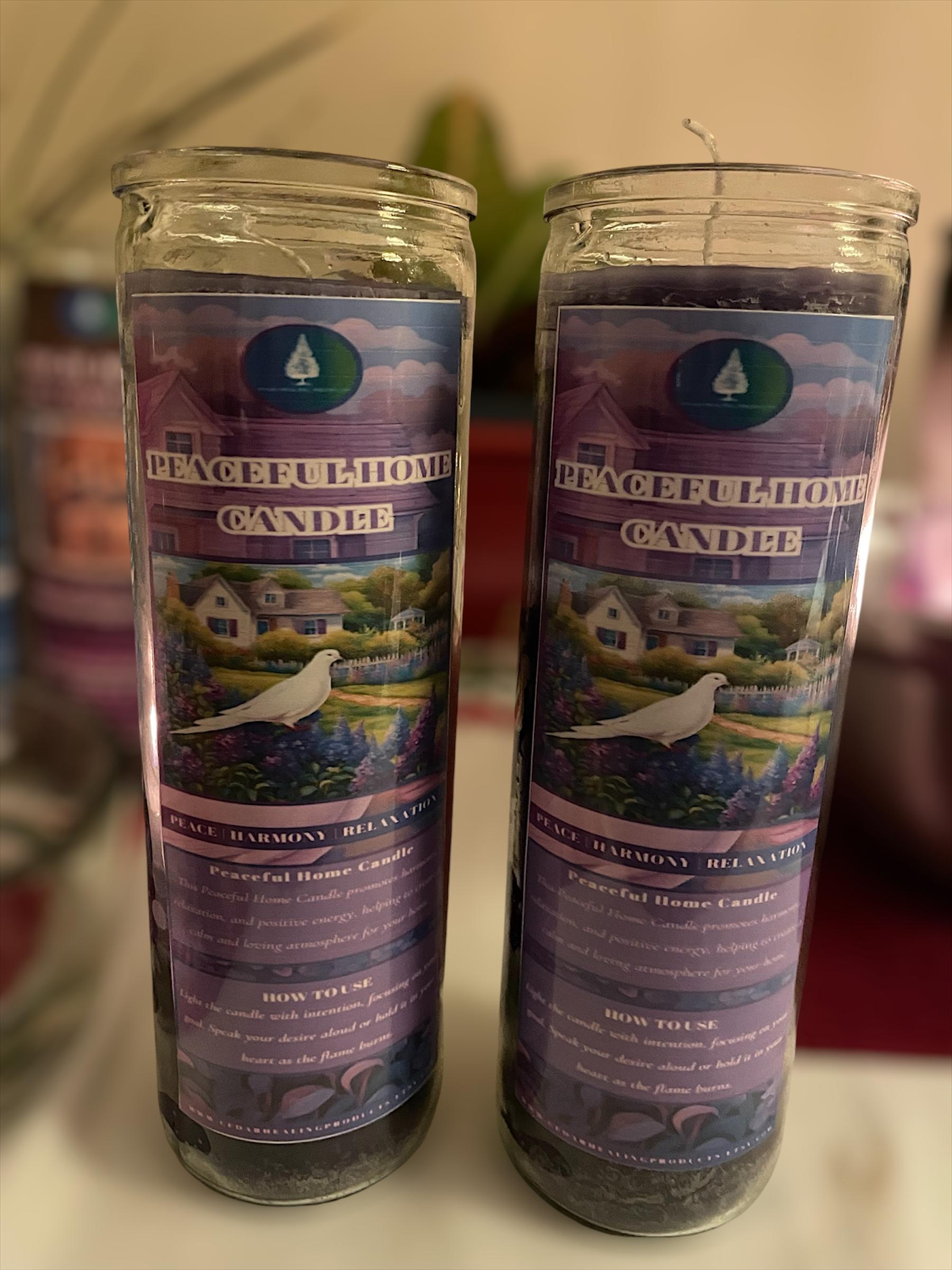 Peaceful Home Candle | 7-day prayer candles | Used for peace, harmony, reducing tension, relaxation, happy home and spiritual upliftment.