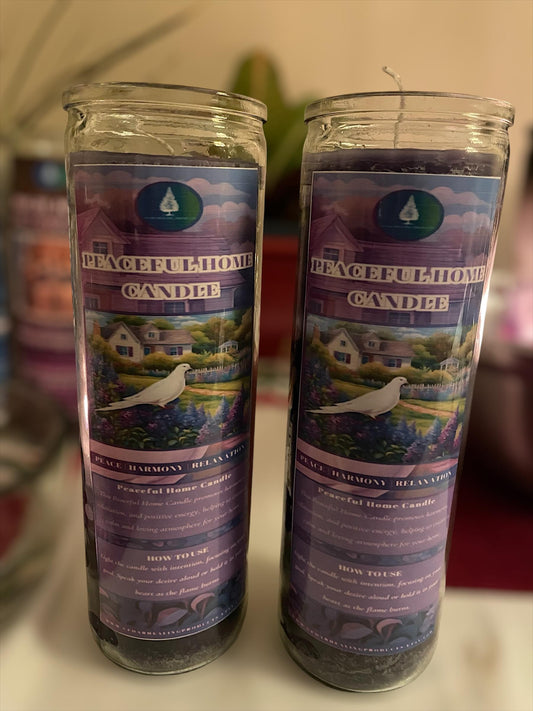 Peaceful Home Candle | 7-day prayer candles | Used for peace, harmony, reducing tension, relaxation, happy home and spiritual upliftment.