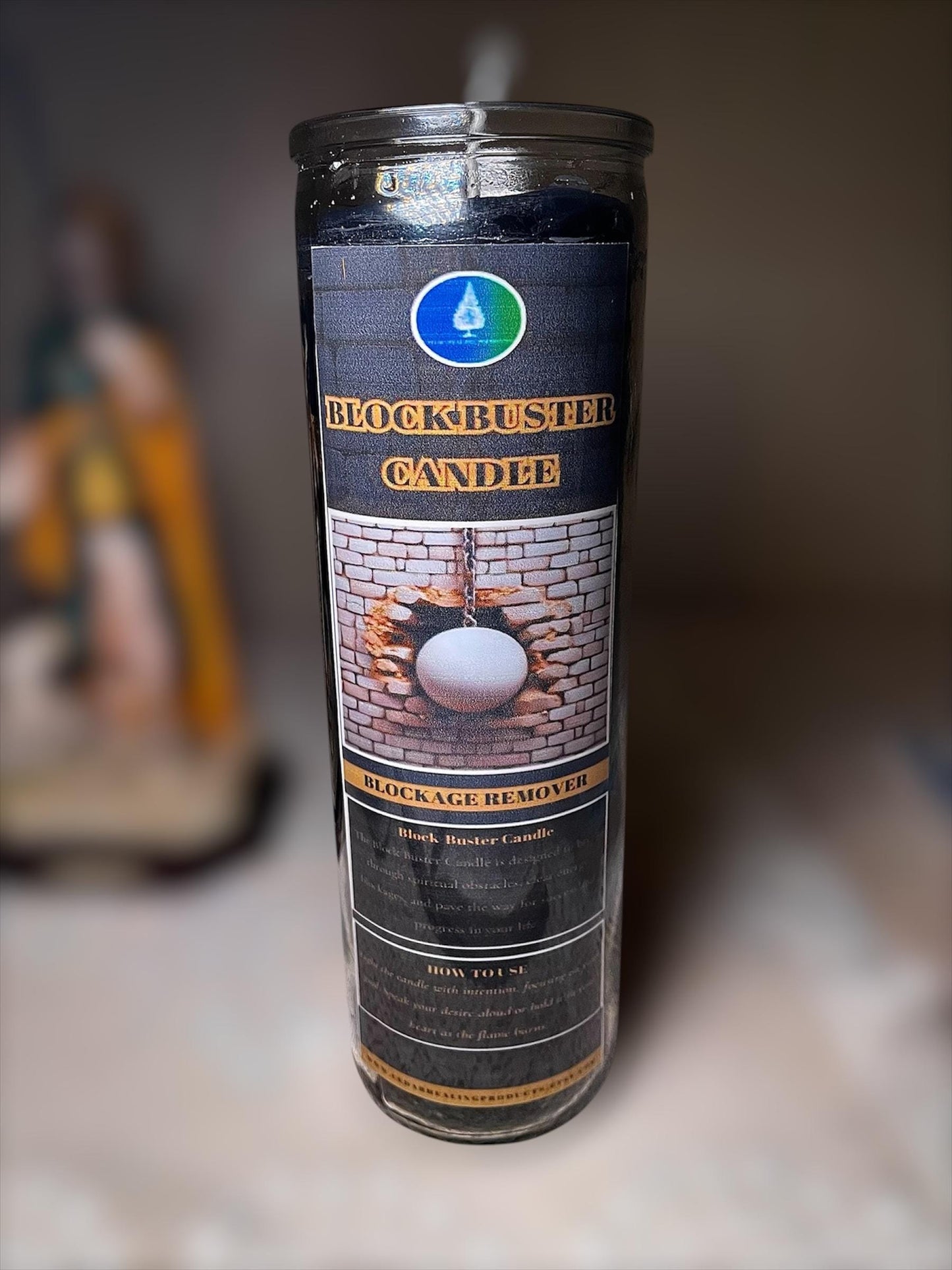 BLOCK-BUSTER CANDLE | 7-day prayer candle | Used for removing blockages, overcoming challenges and for progress |