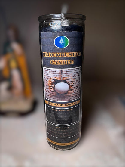 BLOCK-BUSTER CANDLE | 7-day prayer candle | Used for removing blockages, overcoming challenges and for progress |