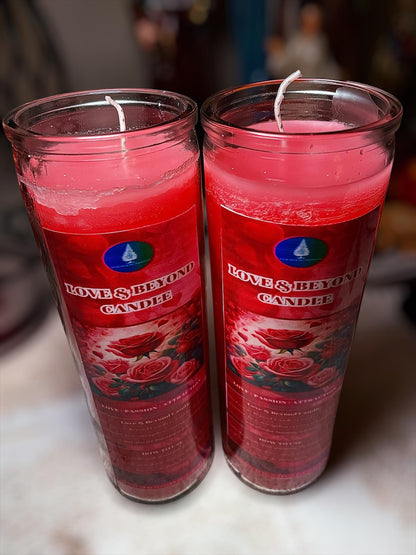LOVE and BEYOND CANDLE | 7-day prayer candle | Used for self love, attraction, strengthening exisiting relationships |