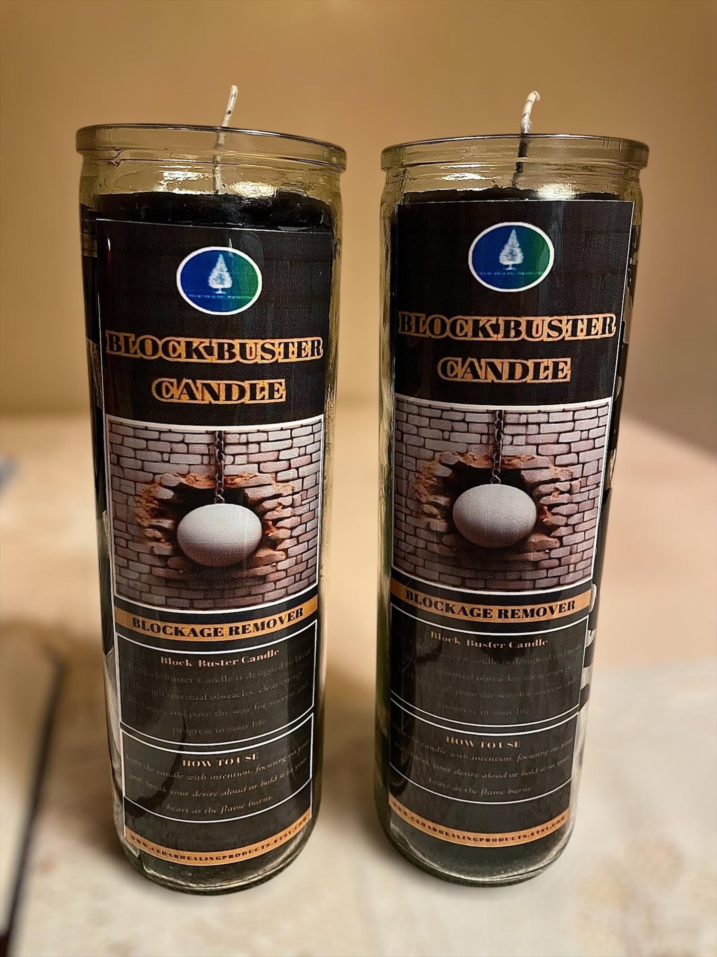 BLOCK-BUSTER CANDLE | 7-day prayer candle | Used for removing blockages, overcoming challenges and for progress |