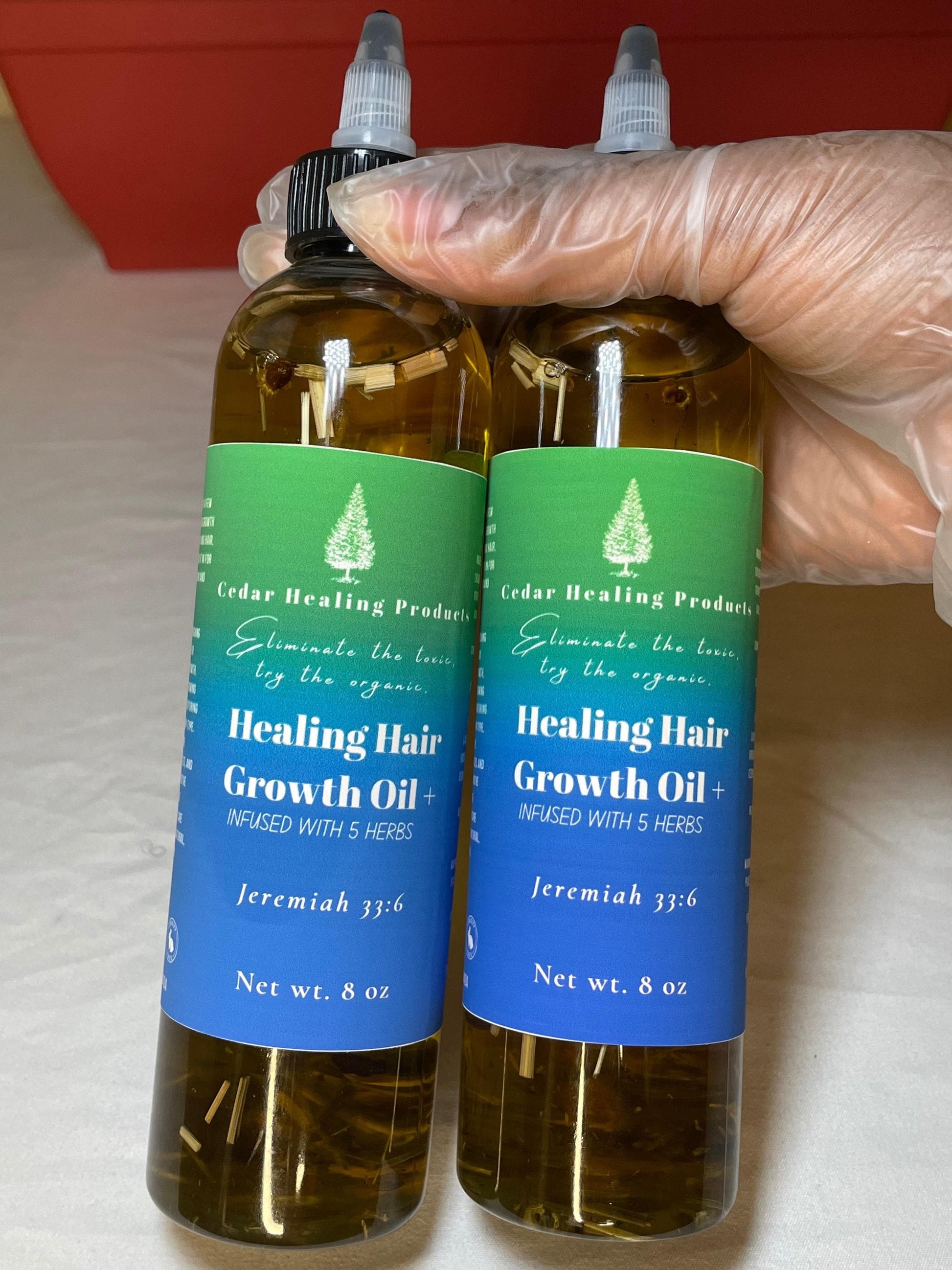 Healing Hair Growth Oil + | 5 HERB BLEND | Herb infused oil| Healing oil for scalp | With herbal extracts and powders | For all hair types |