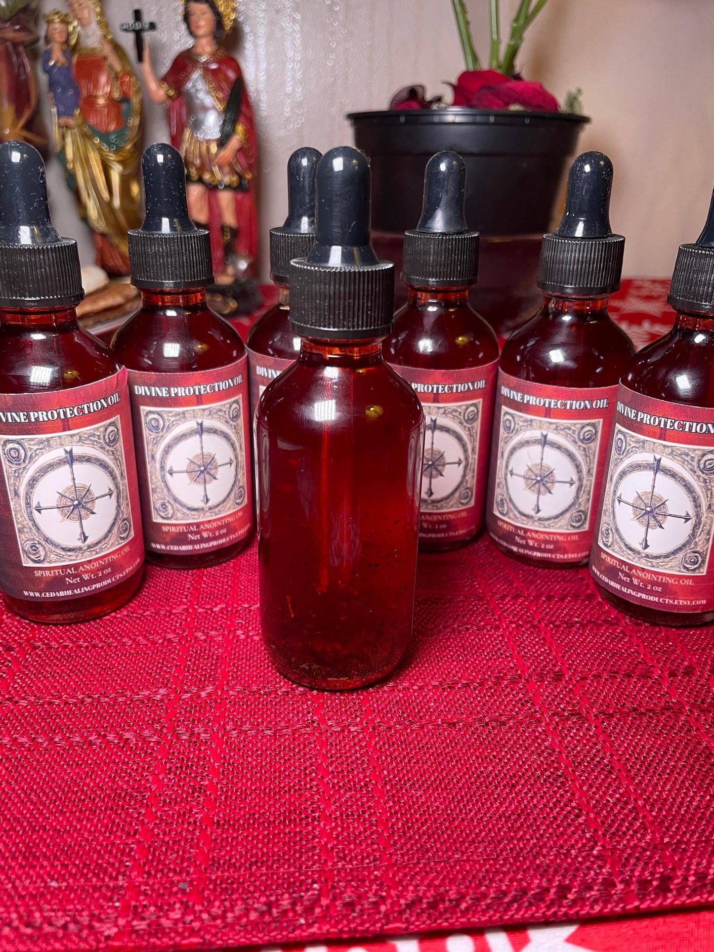 DIVINE PROTECTION OIL | Spiritual anointing oil | Use it to protect yourself from witchcraft, juju, voodoo, witches, warlocks, hexes, etc.