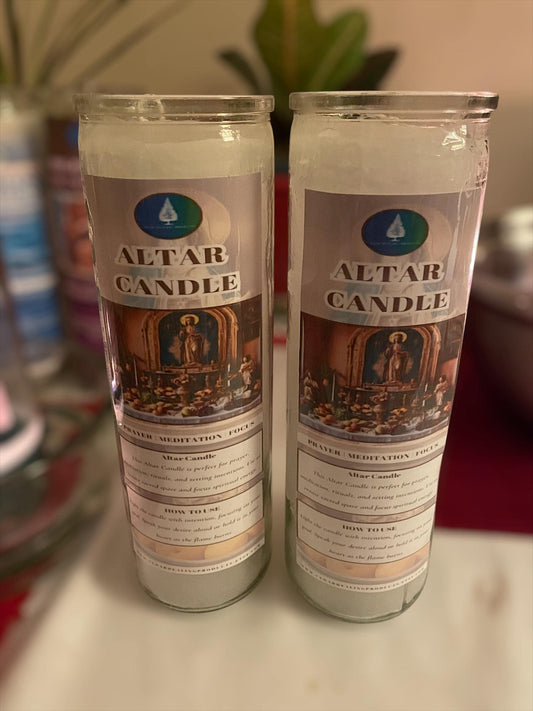Altar Candle | 7-Day Prayer Candle | For meditation, prayer, worship, spiritual connection, boost intuition |