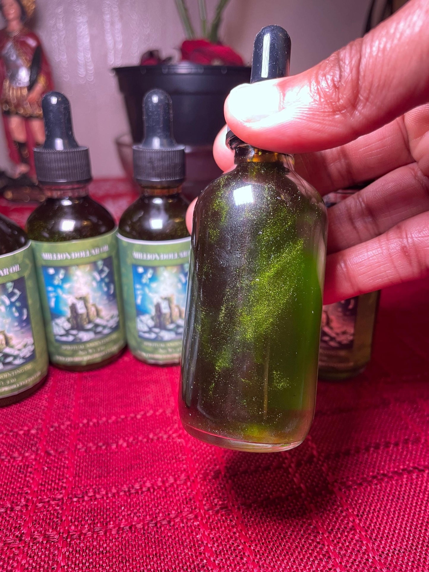 MILLION DOLLAR OIL | Spiritual anointing oil | Use to attract large sum of money, wealth, abundance & prosperity | 2 oz bottle |