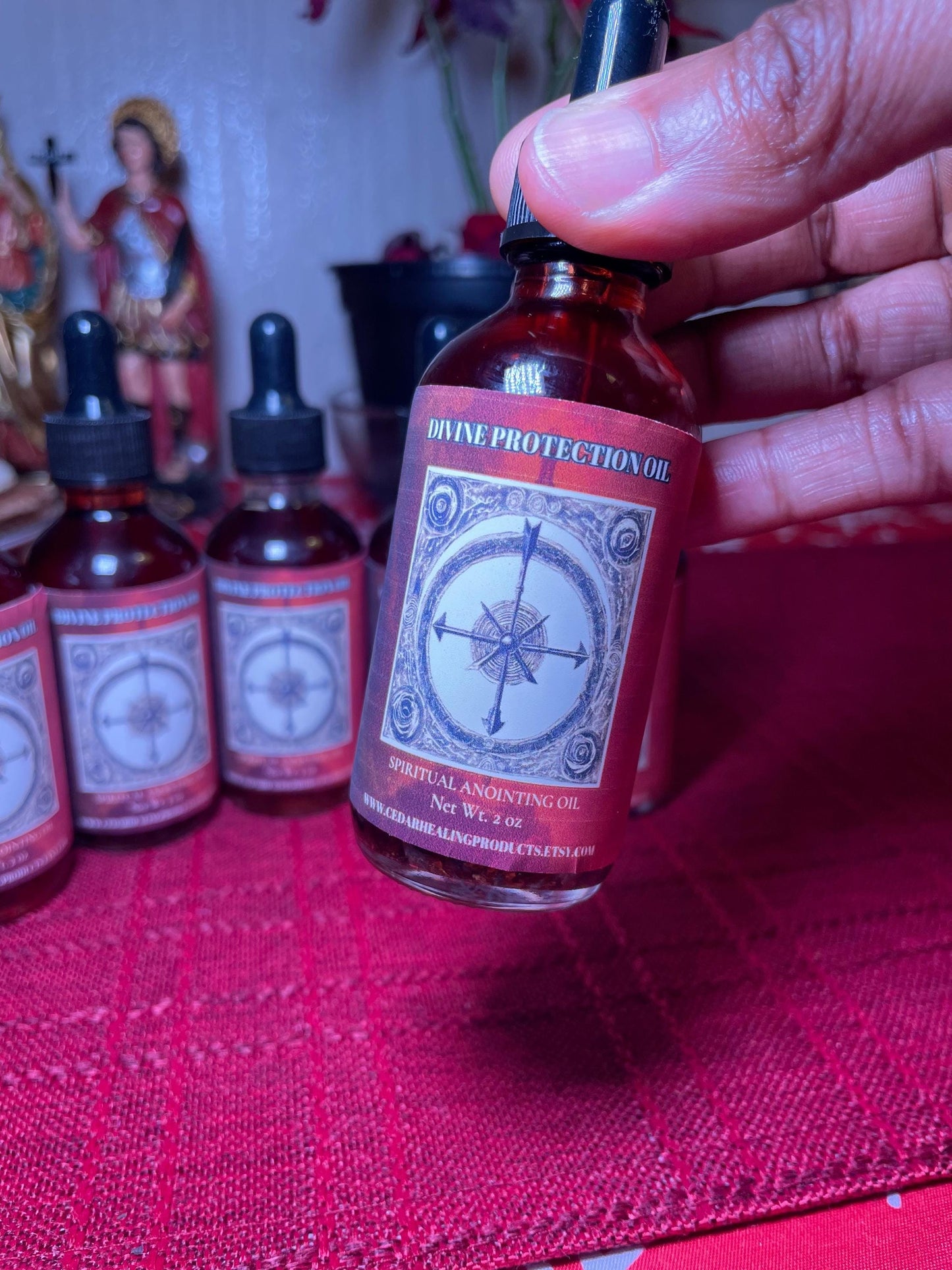 DIVINE PROTECTION OIL | Spiritual anointing oil | Use it to protect yourself from witchcraft, juju, voodoo, witches, warlocks, hexes, etc.