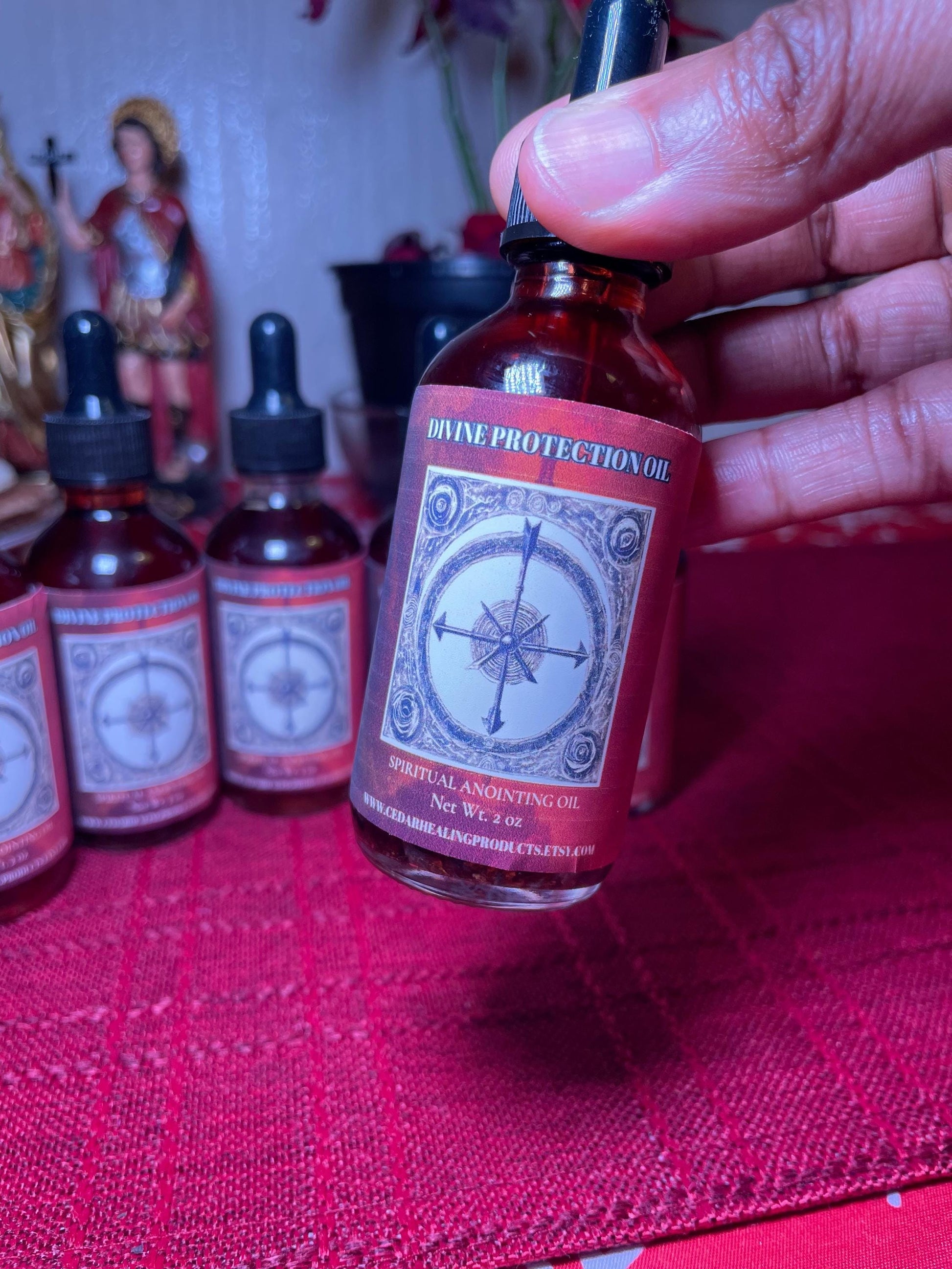 DIVINE PROTECTION OIL | Spiritual anointing oil | Use it to protect yourself from witchcraft, juju, voodoo, witches, warlocks, hexes, etc.